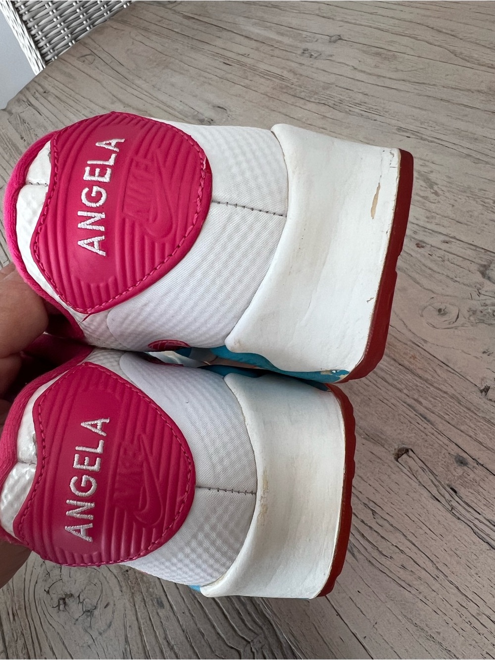 Nike Air Max 90 NikeiD Custom “Angela” Sneakers 488034-991 Women’s 9.5 Rare - Picture 5 of 14